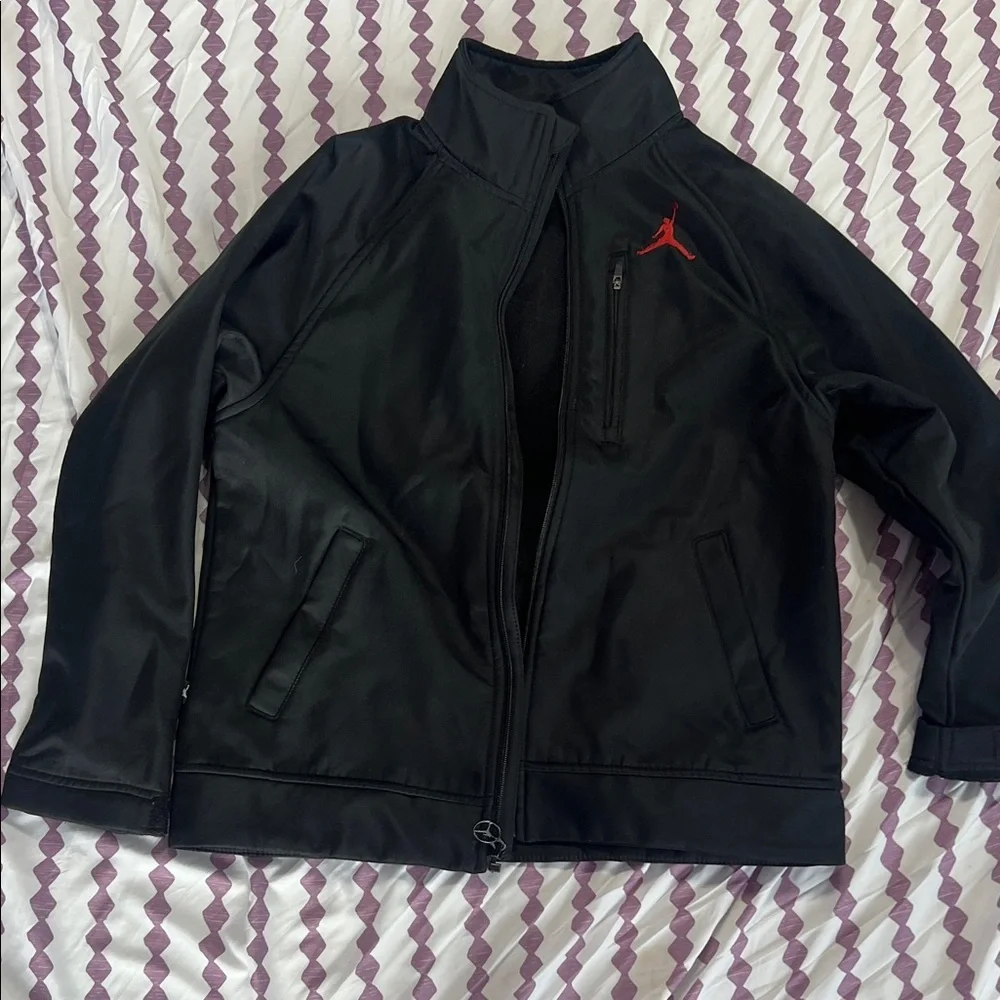 Jordan Black Performance Jacket with Red Accent